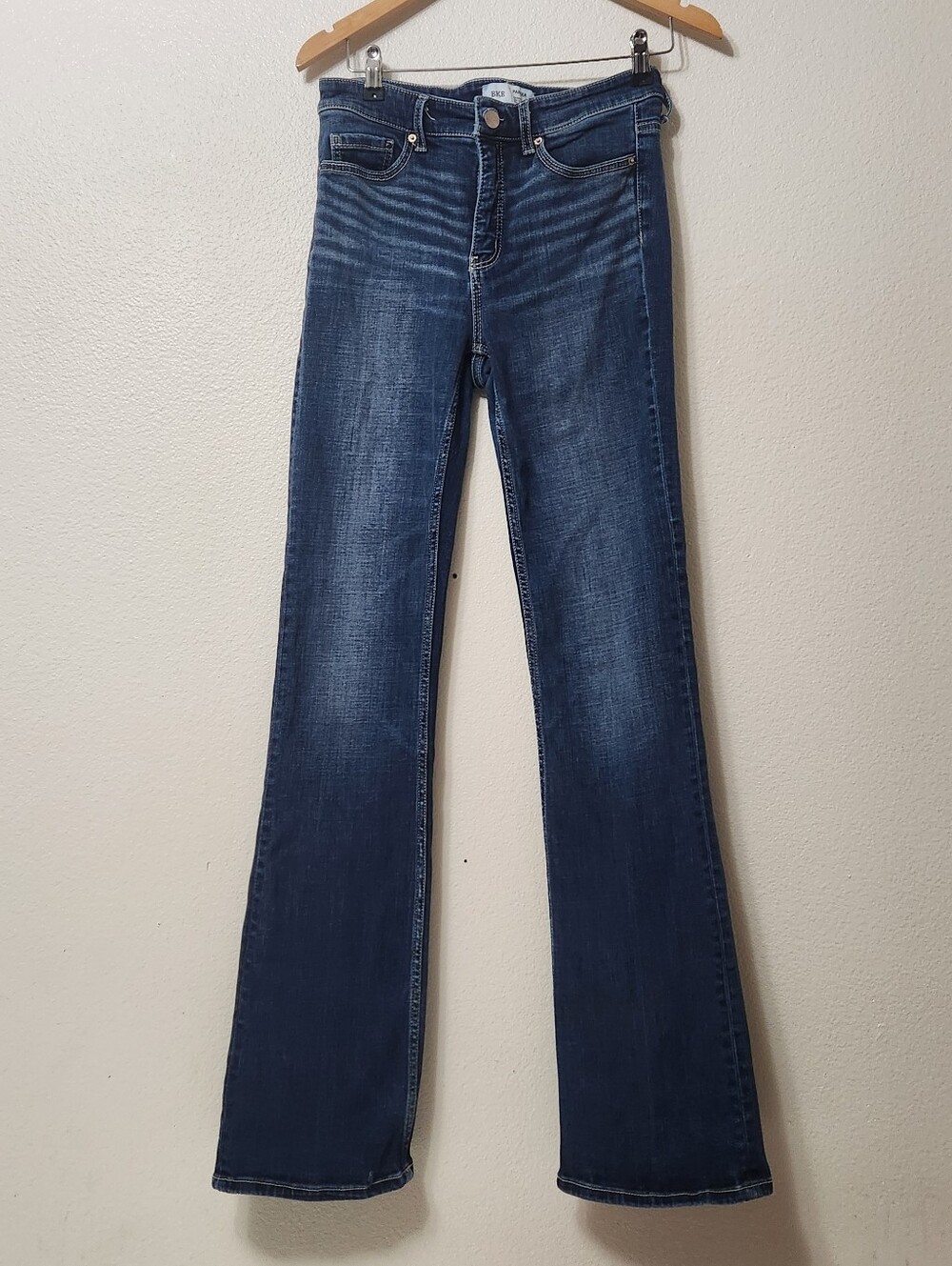 BKE Parker Jeans 27x35.5 (Fits 27x34) Bootcut Dark Wash High Rise Stretch - Picture 2 of 16